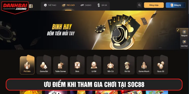 Người tham gia được trải nghiệm tính năng tiện ích nhà cái