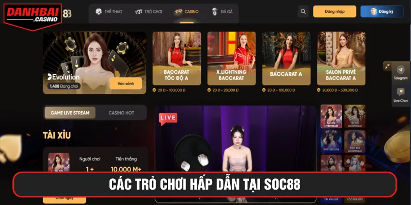 Soc88 sở hữu kho trò chơi phong phú cho người chơi