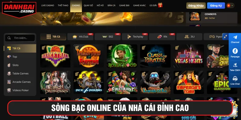 Sòng bạc online tại nhà cái với lựa chọn đa dạng