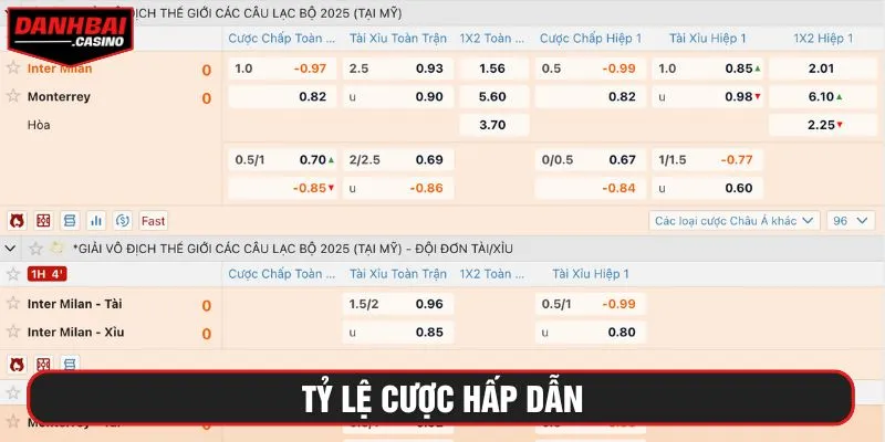 Tỷ lệ cược hấp dẫn