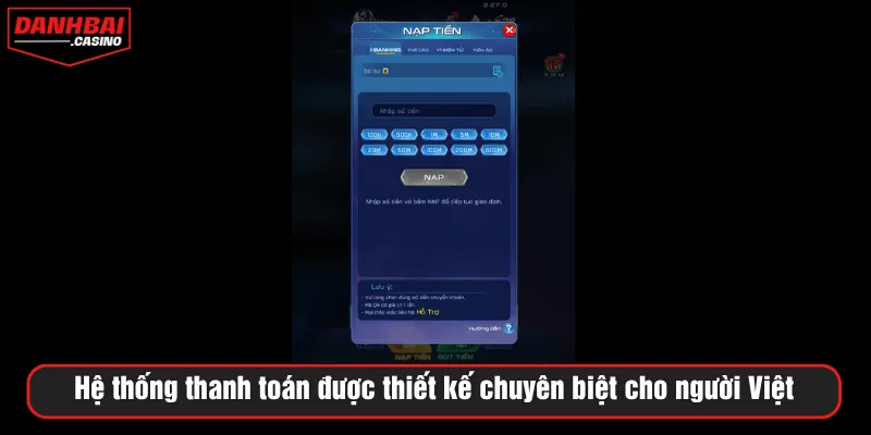 Hệ thống thanh toán được thiết kế chuyên biệt cho người Việt