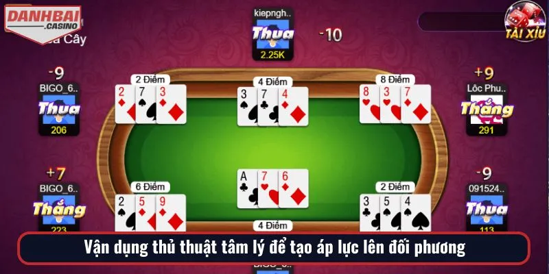 Sử dụng chiêu tâm lý để gây sức ép lên đối thủ